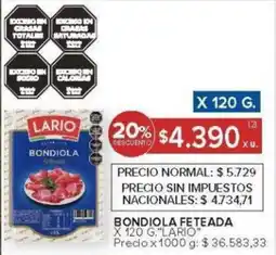 Carrefour Lario bondiola feteada oferta