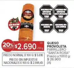 Carrefour Santa rosa queso provoleta oferta