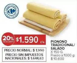 Carrefour Pionono tradicional/ salado oferta