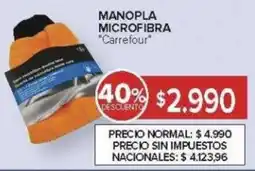 Carrefour Carrefour manopla microfibra oferta