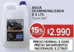 Carrefour Quim bat agua desmineralizada oferta
