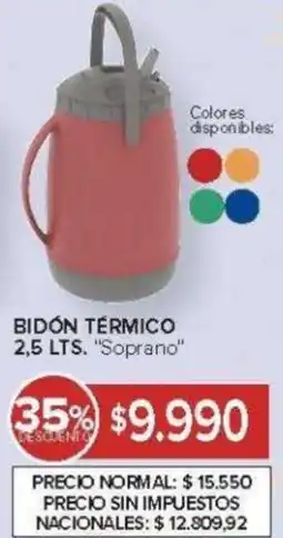 Carrefour Soprano bidón térmico oferta
