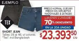 Carrefour Tex short jean oferta