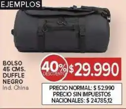 Carrefour Bolso duffle negro oferta