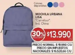 Carrefour Carrefour mochila urbana lisa oferta