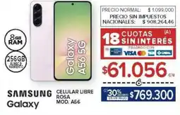 Carrefour Samsung galaxy A56 5G celular libre rosa oferta