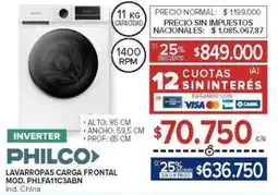 Carrefour Philco lavarropas carga frontal oferta