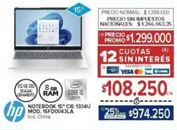 Carrefour Hp notebook 15" ci5 1334u oferta