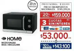 Carrefour Home microondas oferta
