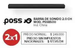 Carrefour Poss barra de sonido 2.0 ch oferta