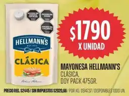 Supermercados Vea Hellmann's mayonesa clásica doy pack oferta