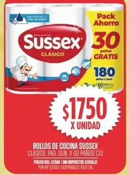 Supermercados Vea Sussex clásico rollos de cocina oferta