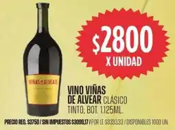 Supermercados Vea Vino viñas de alvear clásico tinto, bot. oferta