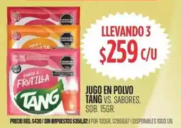 Supermercados Vea Tang jugo en polvo vs. sabores, sob. oferta