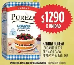 Supermercados Vea Pureza harina leudante ultra refinada para repostería, paq. oferta