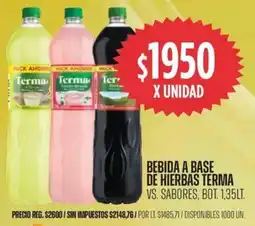 Supermercados Vea Terma bebida a base de hierbas vs. sabores, bot. oferta