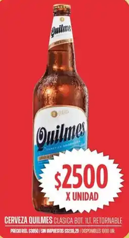 Supermercados Vea Quilmes cerveza clásica bot. oferta