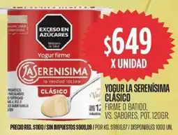 Supermercados Vea Yogur la serenísima clásico firme o batido, vs. sabores, pot. oferta