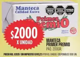 Supermercados Vea Manteca primer premio paq. oferta
