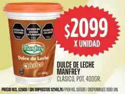 Supermercados Vea Manfrey dulce de leche clásico, pot. oferta