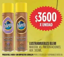 Supermercados Vea Blem lustramuebles madera, vs. presentaciones, aer. oferta