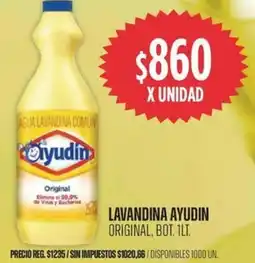 Supermercados Vea Ayudín lavandina original, bot. oferta