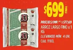 Supermercados Yaguar 53 arroz largo fino oferta