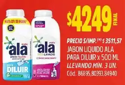 Supermercados Yaguar Ala jabon liquido para diluir oferta