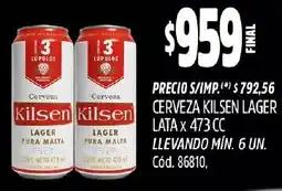 Supermercados Yaguar Kilsen cerveza lager lata oferta