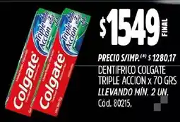 Supermercados Yaguar Colgate dentifrico triple accion oferta