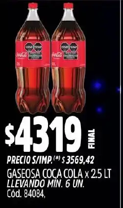 Supermercados Yaguar Coca cola gaseosa oferta