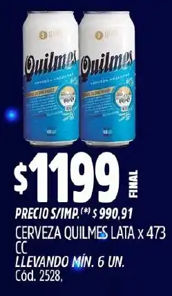 Supermercados Yaguar Quilmes cerveza lata oferta
