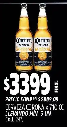 Supermercados Yaguar Corona cerveza oferta