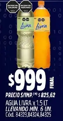 Supermercados Yaguar Livra agua oferta