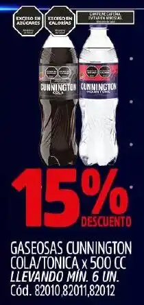 Supermercados Yaguar Cunnington cola/tonica gaseosas oferta
