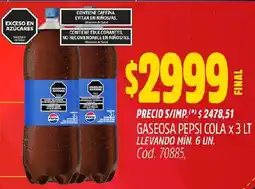 Supermercados Yaguar Pepsi cola gaseosa oferta