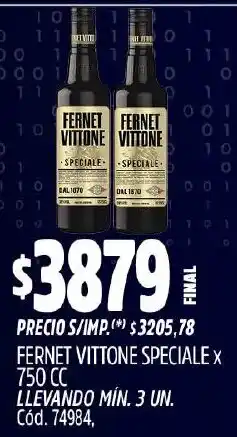 Supermercados Yaguar Fernet vittone speciale oferta