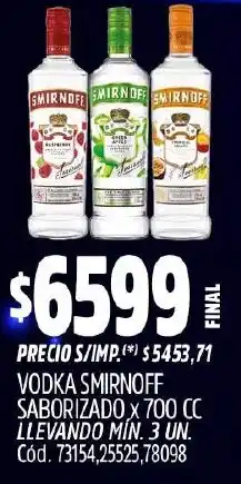Supermercados Yaguar Smirnoff vodka smirnoff saborizado oferta