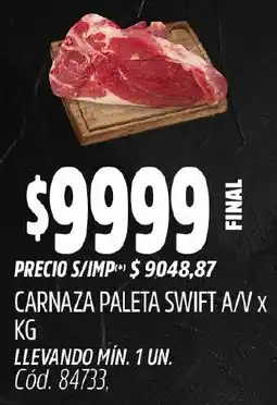 Supermercados Yaguar Swift carnaza paleta a/v oferta