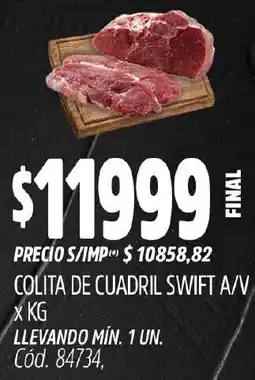 Supermercados Yaguar Swift colita de cuadril a/v oferta