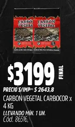 Supermercados Yaguar Carbon vegetal carbocor oferta
