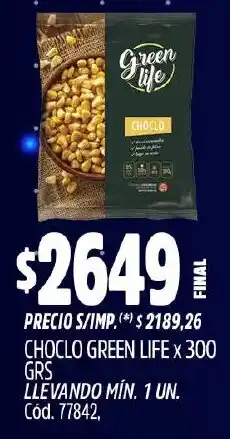 Supermercados Yaguar Green life choclo oferta