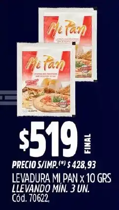 Supermercados Yaguar Mi pan levadura oferta