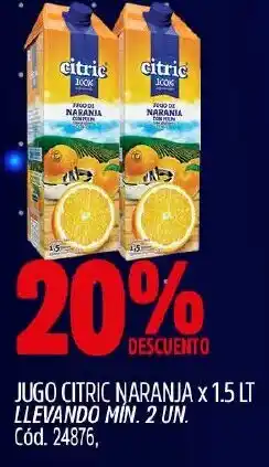 Supermercados Yaguar Citric jugo naranja oferta