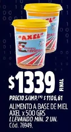 Supermercados Yaguar Axel alimento a base de miel oferta