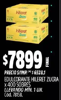Supermercados Yaguar Hileret edulcorante zucra oferta