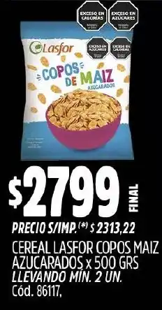 Supermercados Yaguar Lasfor cereal copos maiz azucarados oferta
