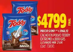 Supermercados Yaguar Toddy cacao en polvo extremo oferta