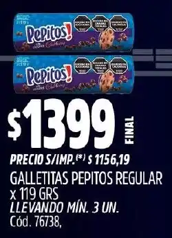 Supermercados Yaguar Pepitos regular galletitas oferta