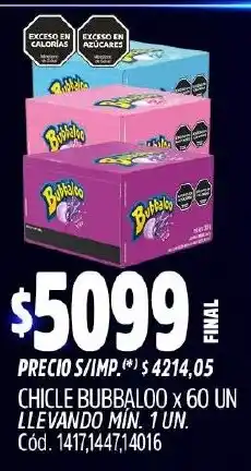 Supermercados Yaguar Bubbaloo chicle oferta